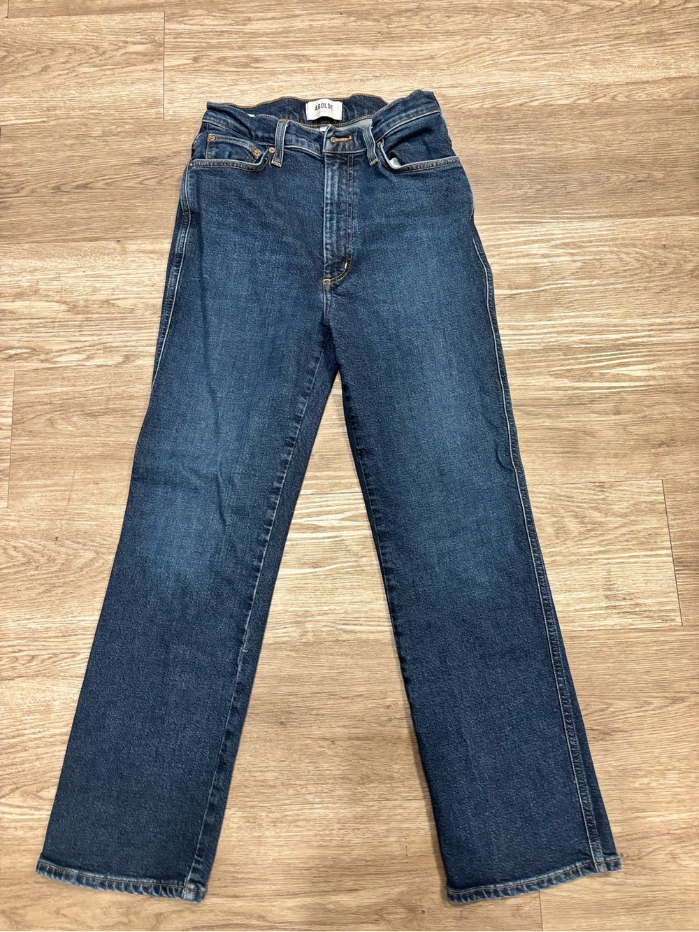 AGOLDE Pinch Waist Jeans Dark Wash High Rise Straight Leg Denim Size 27